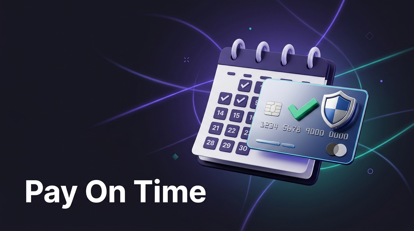 On-time payment concept with credit card and calendar