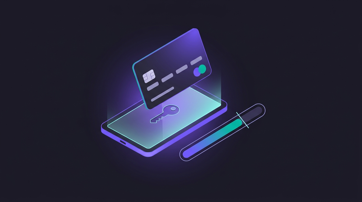 Credit card unlocking a lounge door as a spend meter fills