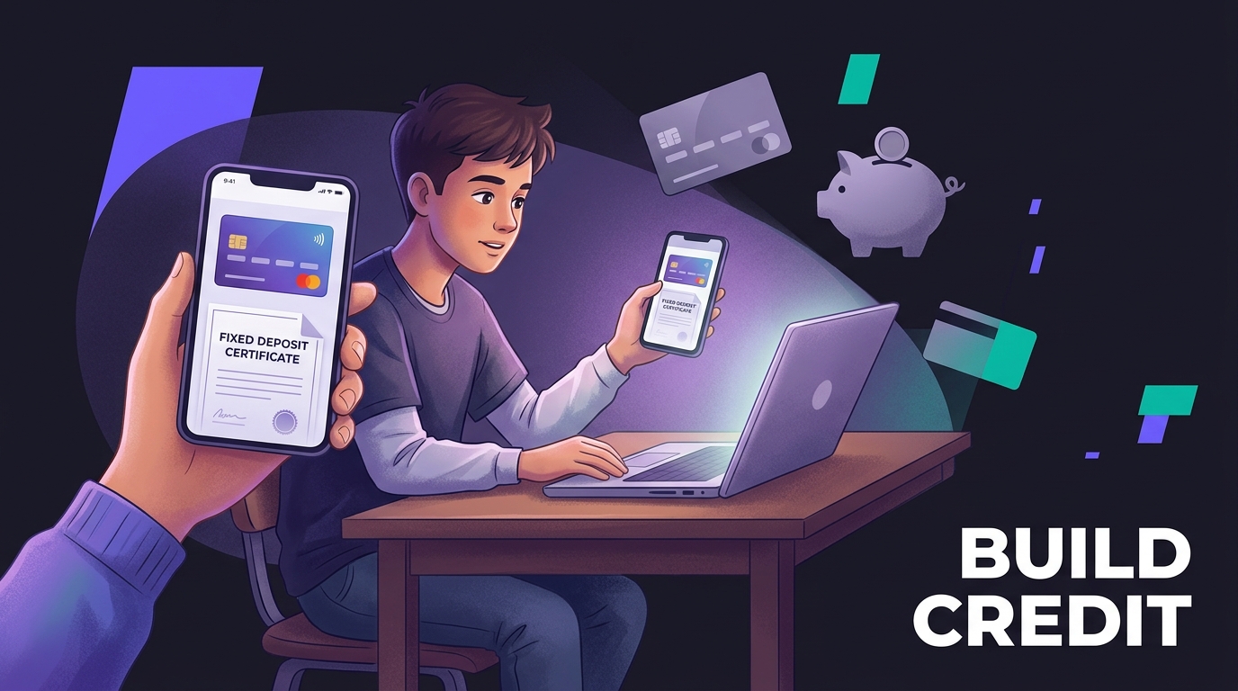 Student building credit with an FD backed credit card