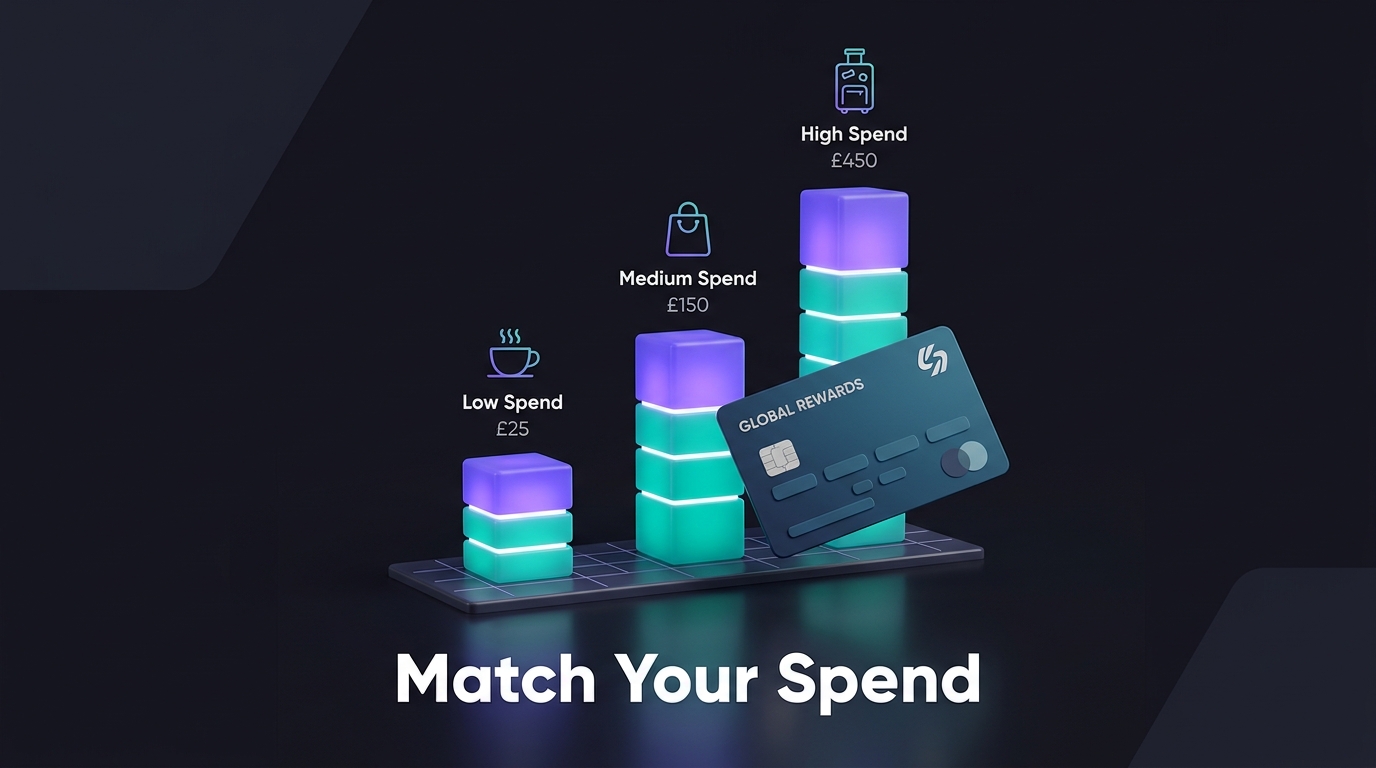 Bar chart comparing different monthly UPI spend levels with a credit card