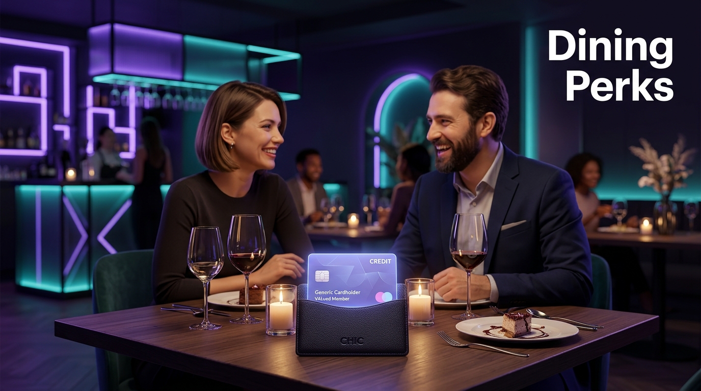 Couple paying restaurant bill with a credit card in a stylish dining scene