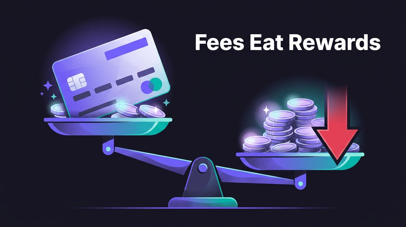 Scale comparing cashback rewards against platform fees