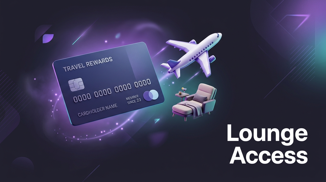 Credit card with lounge access icon